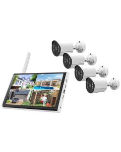 TRX Innotronik ICS-WKM10MA04 Bezpečnostní Venkovní wi-fi NVR kit 4ks 3MPix kamer + LCD displej 10,1"