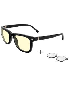 GUNNAR kancelářské/herní brýle CUPERTINO ONYX * jantarová/čirá skla * BLF 65 / BLF 35 * GUNNAR focus