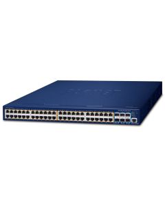 Planet SGS-6310-48P6XR L3 switch, 48x1Gb, 6x10Gb SFP+, 48x PoE 802.3at 740W, HW/IP stack, 2x power-in, VSF/Cluster