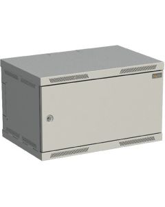 Rozvaděč nástěnný SENSA 6U 400mm, dveře plech, RAL 7035, SENSA-6U-64-21-G
