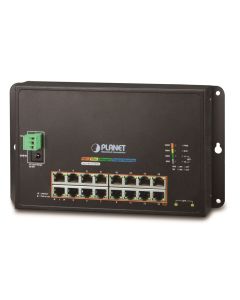 Planet WGS-4215-16P2S plochý L4 switch, 16x1Gb, 2x1Gb SFP, 16x PoE 802.3at 240W, 48-56VDC, -10~60°C, IP30, fanless