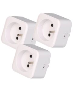 IMMAX NEO LITE SMART sada 3x chytrá vnitřní zásuvka v2/ s kolíkem (typ E)/ Wi-Fi/ Google Assistant/ Amazon Alexa/ TUYA