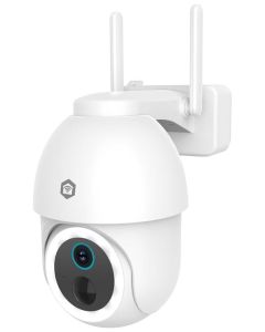 NEDIS IP kamera/ venkovní/ dobíjecí/ PTZ/ Wi-Fi/ 3Mpix/ IP65/ USB-C/ Reflektor/ detekce pohybu/ noční vidění 10m/ bílá