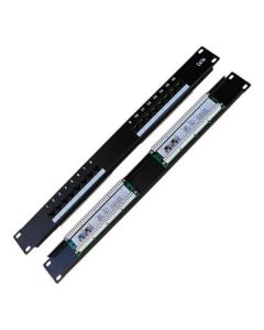 DATACOM Patch panel 19" UTP 16 port CAT5E LSA 1U BK (2x8p)