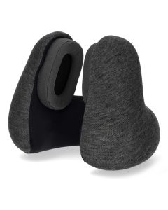 NEDIS bezdrátová sluchátka + mikrofon/ Over-Ear/ BT/ cestovní polštář/ výdrž 11 hod/ hlasového ovládání/ USB-C/ antracit