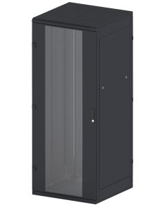 Triton 19" rozvaděč stojanový 47U/600x600, typ RT, nosnost 1200kg, skleněné dveře, RAL9005, černý