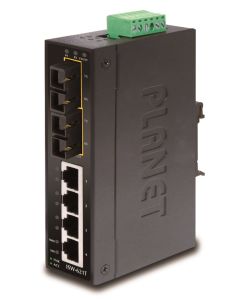 Planet ISW-621T Průmyslový Switch 4x 10/100M + 2x 100M MM SC, -40~+75°C, 48VDC, DIN
