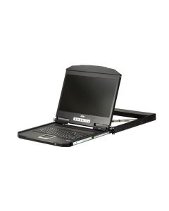 Aten 1U Ultra Short Depth Single Rail WideScreen LCD Console (USB / VGA)
