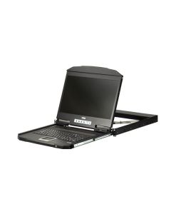 Aten 1U Ultra Short Depth Single Rail WideScreen LCD Console (USB / HDMI) 1920x1080