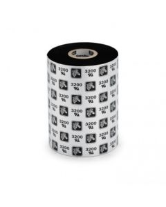 Zebra Wax Ribbon, 110mmx74m, 2300; Standard, 12mm core, 