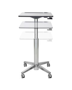 ERGOTRON LEARNFIT™, ADJUSTABLE STANDING DESK, CLEAR ANODIZED, pracovní pojízdný stolek, k sezení i stání