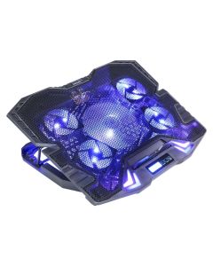 EVOLVEO Ania 5, chladicí podstavec pro notebook, modré podsvícení, polohovatelný, reg.ot., display