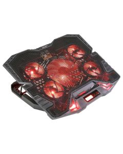 EVOLVEO Ania 5R, chladicí podstavec pro notebook, červené podsvícení, polohovatelný, reg.ot., display