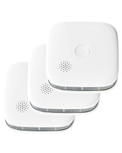 NEDIS Wi-Fi chytrý detektor kouře/ napájení z baterie/ hlasitost 85 dB/ výdrž snímače 10 let/ Android/ iOS/ 3ks/ bílý