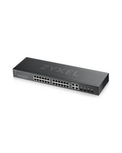 Zyxel GS1920-24v2, 28 Port Smart Managed Switch 24x Gigabit Copper and 4x Gigabit dual pers., hybrid mode, standalone or