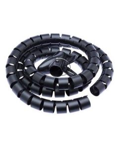 CONNECT IT trubice pro vedení kabelů WINDER, 1,5m x 30mm černá