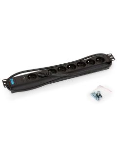 Triton 19',8xCZ zásuvka,kontrolka,3x1.5mm 2m kabel CZ-DE, RAL9005