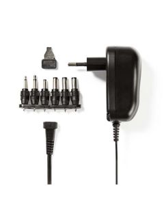 Nedis ACPA001 - Univerzální napájecí adaptér | 3/4,5/5/6/7,5/9/12 V DC | 1.0 A