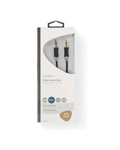 Nedis CABW22000AT10 - Stereofonní Audio Kabel | 3,5mm Zástrčka - 3,5mm Zástrčka | 1 m | Antracit