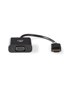 Nedis CCBW34900AT02 - Kabel HDMI – VGA | Konektor HDMI™ - VGA Zásuvka + 3,5mm výstup | 0,2 m | Antracit