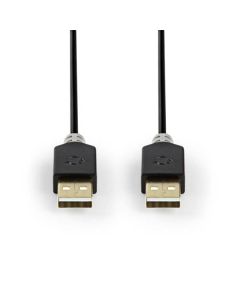 Nedis CCBW60000AT20 - USB 2.0 kabel | A Zástrčka - A Zástrčka | 2 m | Antracit