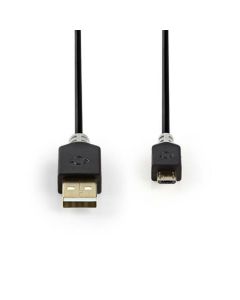 Nedis CCBW60500AT10 - USB 2.0 kabel | A Zástrčka - Micro B Zástrčka | 1 m | Antracit