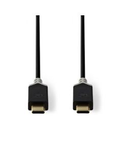 Nedis CCBW64700AT10 - Kabel USB 3.1 (Gen1) | Typ-C Zástrčka - Typ-C Zástrčka | 1 m | Antracit
