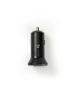 Nedis CCHAU480ABK - Nabíječka do Auta 12/24V | 4.8 A | 2 výstupy | USB-A | Černá barva