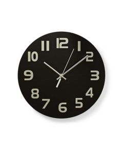 Nedis CLWA006GL30BK - Kulaté Nástěnné Hodiny | Průměr 30 cm | Dobře Čitelné Číslice | Černá barva
