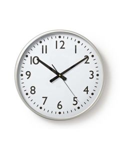 Nedis CLWA016PC38AL - Kulaté Nástěnné Hodiny | Průměr 38 cm | Dobře Čitelné Číslice
