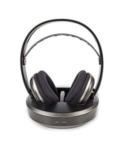 Nedis HPRF210BK - Bezdrátová Sluchátka | Rádiová Frekvence (RF) | Over-ear | Nabíjecí Základna | Černá / Stříbrná