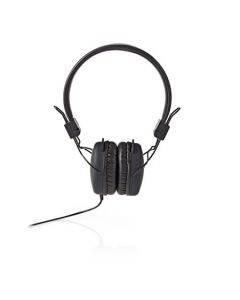 Nedis HPWD1100BK - Kabelová Sluchátka | On-ear | Skládací | Kulatý Kabel 1,2 m | Černá barva