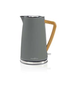 Nedis KAWK510EGY - Rychlovarná Konvice | 1,7 L | Soft-Touch | Šedá barva