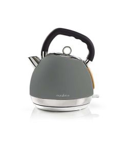 Nedis KAWK520EGY - Rychlovarná Konvice | 1,8 L | Soft-Touch | Šedá barva