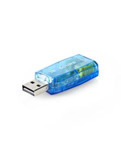 Nedis USCR10051BU - Zvuková Karta | 3D zvuk 5.1 | USB 2.0 | Dvojitý Konektor 3,5 mm
