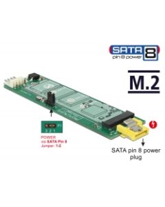 Delock Konvertor SATA pin 8 napájecí samice > slot M.2 Key B