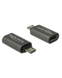 Delock Adaptér USB 2.0 Micro-B samec na USB Type-C™ 2.0 samice antracit