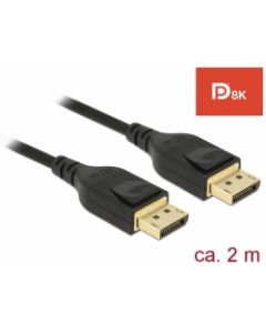 Delock DisplayPort kabel 8K 60 Hz 2 m DP 8K certifikováno