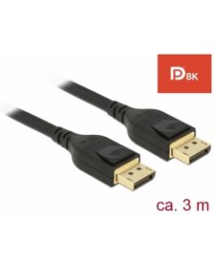 Delock DisplayPort kabel 8K 60 Hz 3 m DP 8K certifikováno