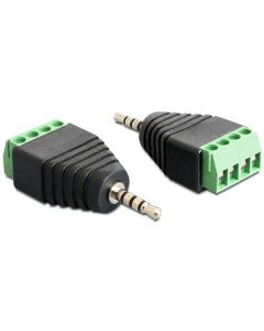 Delock Adaptér stereo jack 2,5 mm samec > svorkovnice 4 piny