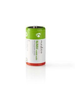 Nedis BANM40HR142B - Dobíjecí Ni-MH Baterie C | 1.2 V | 4000 mAh | 2 kusů | Blistr