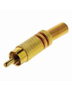 Nedis CAGP24900RD - Konektor RCA | RCA Zástrčka - 10 kusů | Červená barva