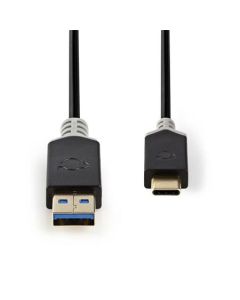 Nedis CCBW61600AT10 - Kabel USB 3.2 | Typ-C Zástrčka - A Zástrčka | 1 m | Antracit