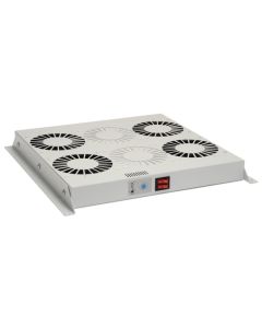 Solarix ventilační jednotka, univerzální 4 ventilátory s termostatem, RAL7035, do stropu i do dna, VJ-R4