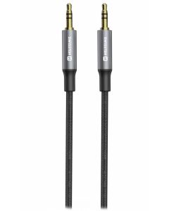 Swissten audio kabeltextile jack (samec) / jack (samec) 1,5 m černý (nahrazuje 73501101)