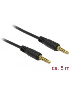 Delock Kabel Stereo Jack 3,5 mm 5 pin samec samec 5 m černý