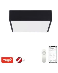 OPRAVENÉ - IMMAX NEO CANTO SLIM Smart stropní svítidlo 28x28cm 22W 1610lm černé Zigbee 3.0, TUYA