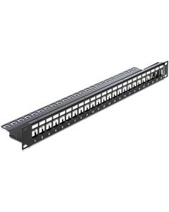 Delock 19” Keystone Patch Panel 24 Port black