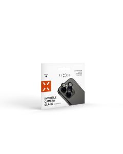 Ochranná skla čoček fotoaparátů FIXED Camera Glass pro Apple iPhone 16/16 Plus, černá
