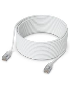 Ubiquiti UniFi Premium Patch Cable 15m - Patch kabel, Cat6a, Etherlighting, bílý, délka 15m